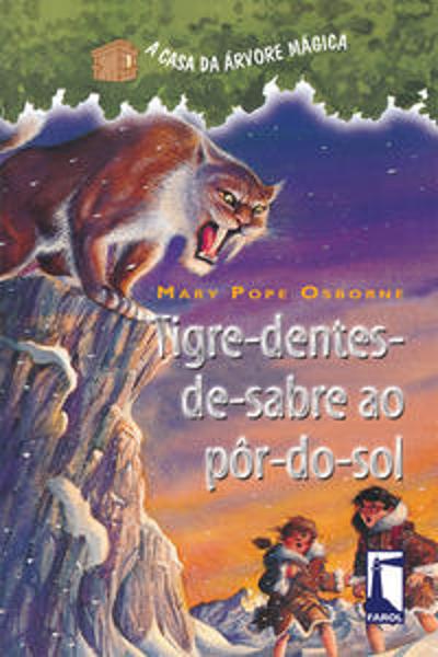 TIGRE-DENTES DE SABRE AO POR-DO-SOL