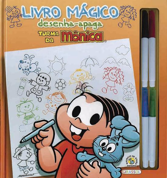 LIVRO MAGICO DESENHA-APAGA DA TURMA DA MONICA