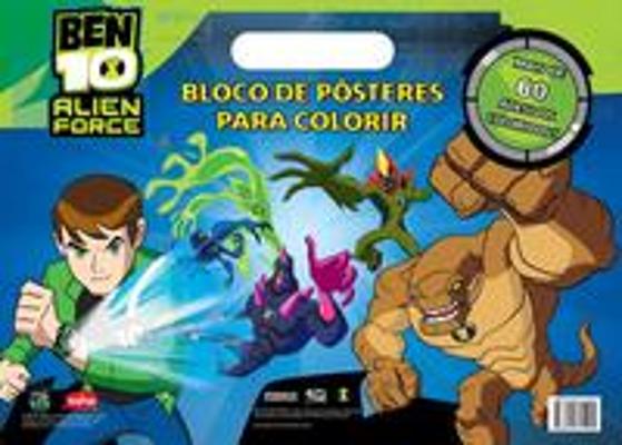 BEN 10 ALIEN FORCE - BLOCO DE POSTERES PARA COLORI