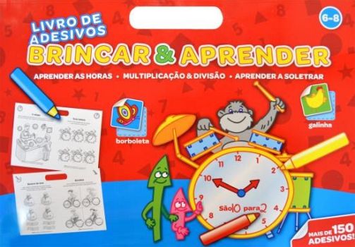 BRINCAR & APRENDER - LIVRO DE ADESIVOS - 6 A 8 ANO
