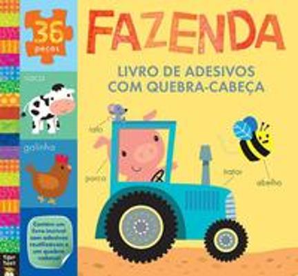 FAZENDA - LIVRO DE ADESIVOS COM QUEBRA CABECA
