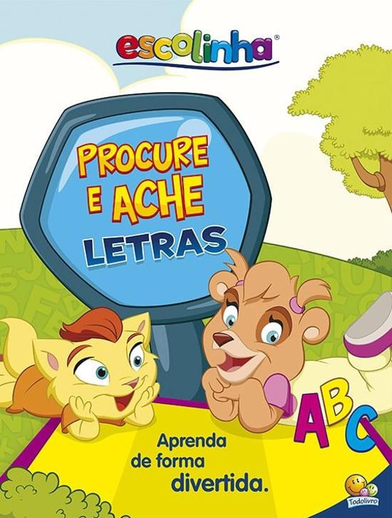 PROCURE E ACHE LETRAS - LIVROS + TAPETE ESCOLINHA