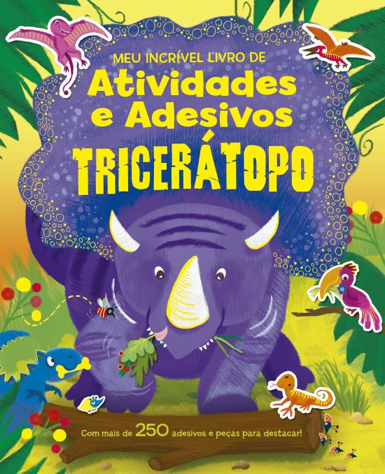 ATIVIDADES E ADESIVOS - TRICERATOPO